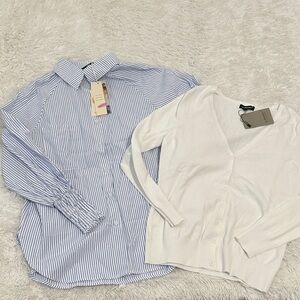 🦢 NWT Amazon Brands Blouse & Cardigan Sweater